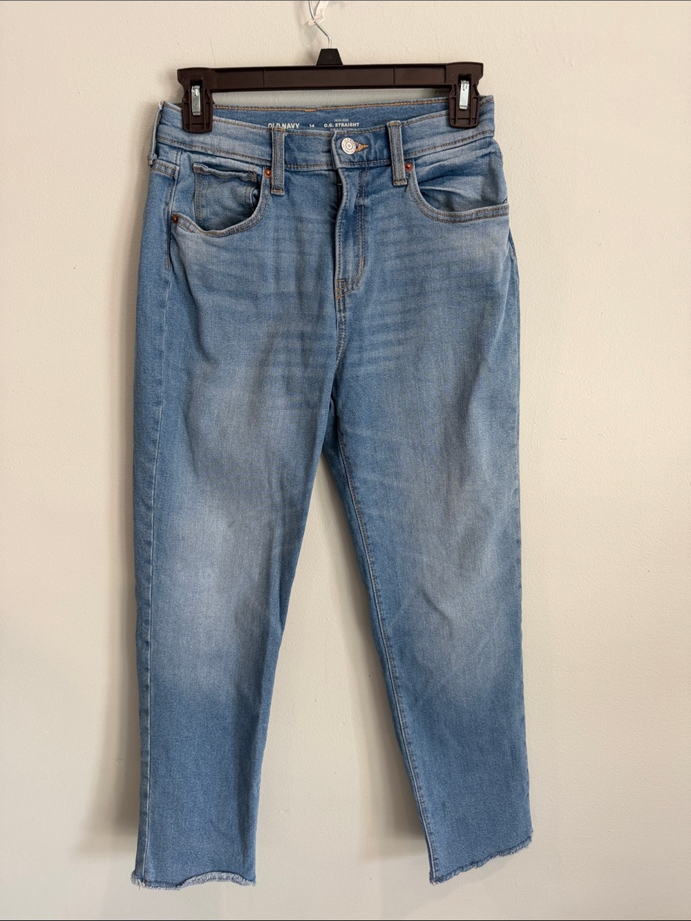 Old Navy Light Blue Straight-Leg Women'sโ Jeans Sz 14